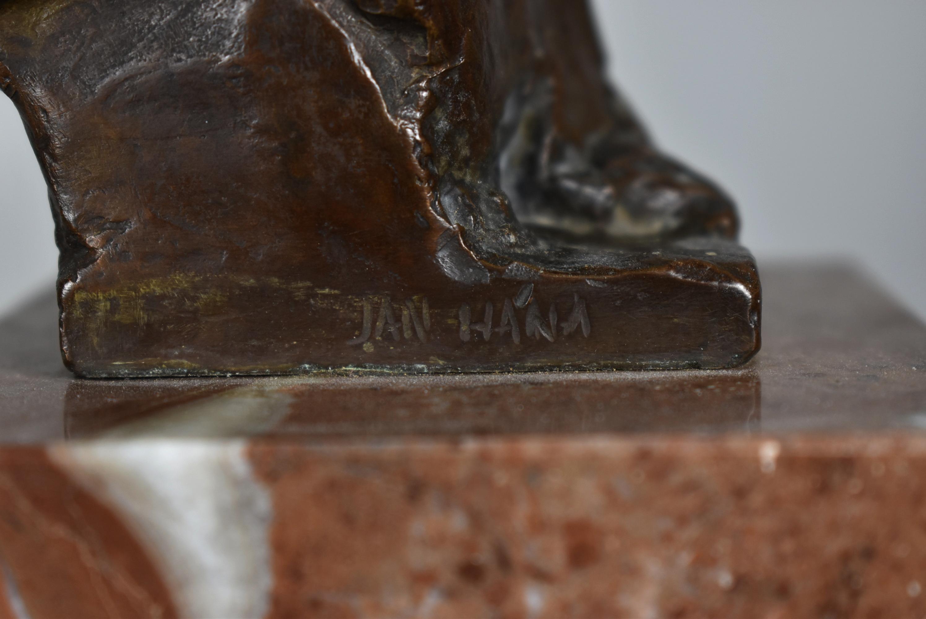20ième siècle Sculpture féminine figurative moderne en bronze de Jan Hanna « Kalli Ope » en vente