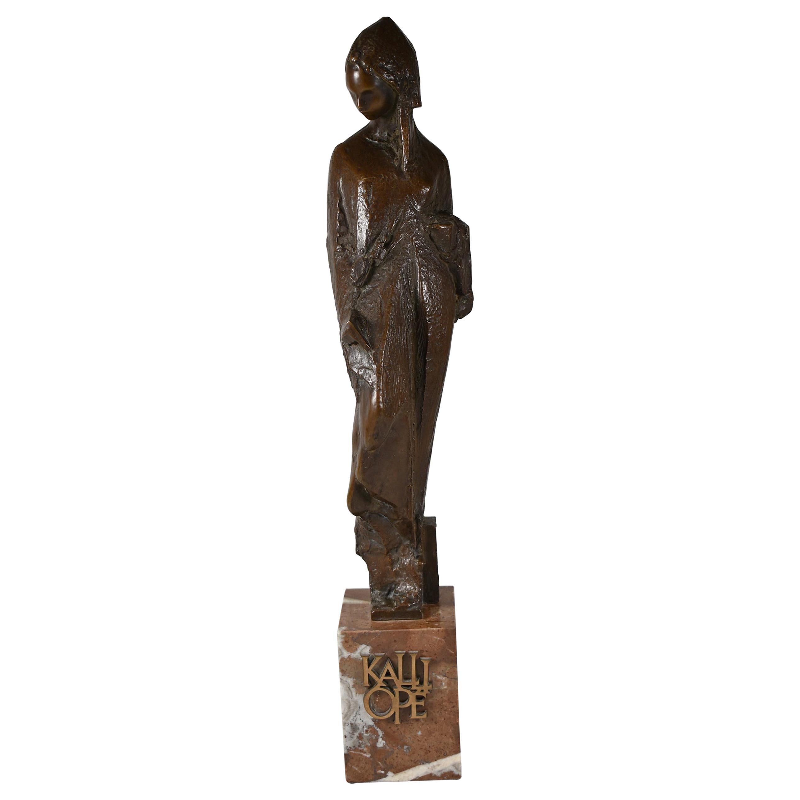 Modern Bronze Figurative Female Sculpture by Jan Hanna " Kalli Ope