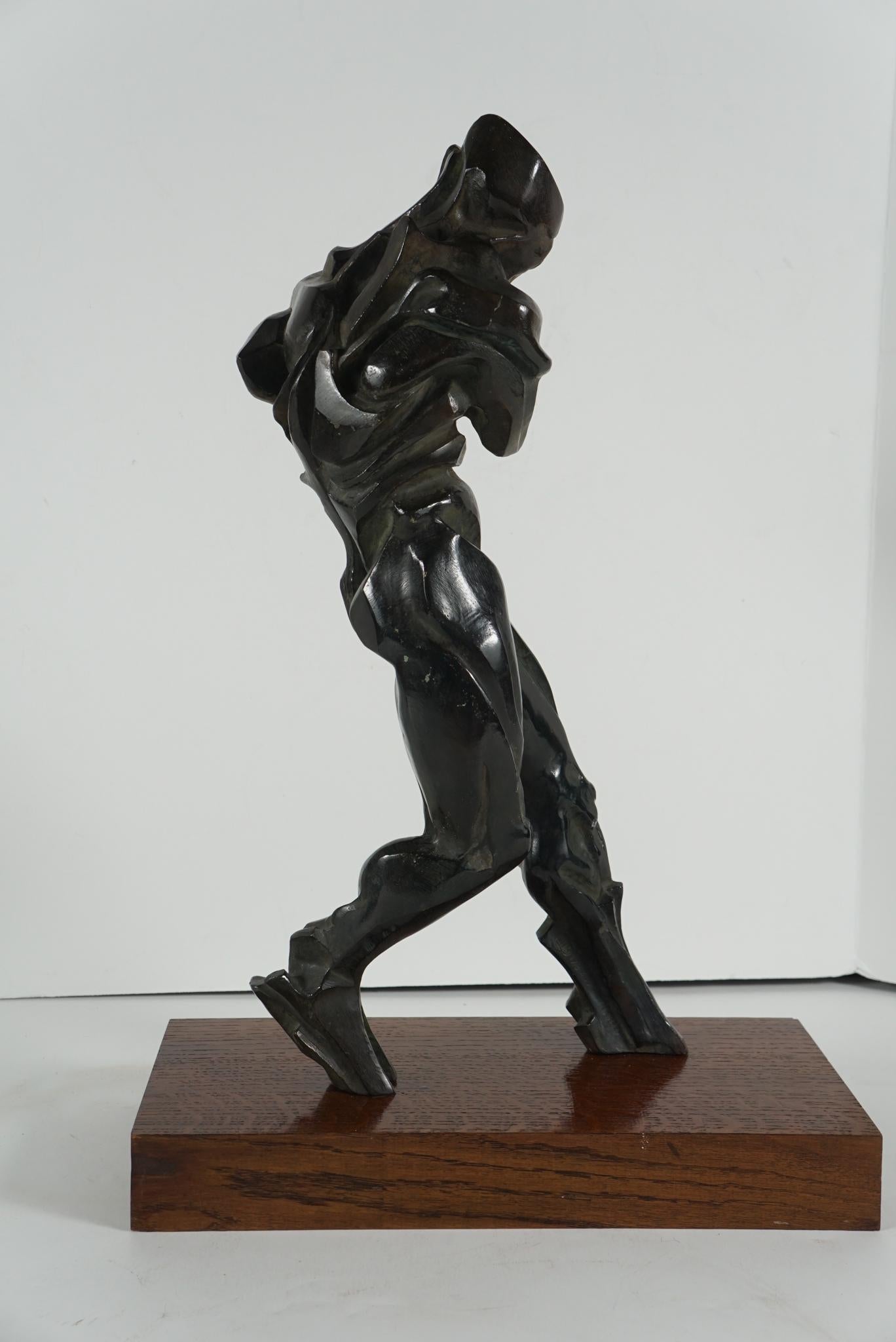Modern Bronze Figure by Manuel Fernandez In Good Condition For Sale In Hudson, NY