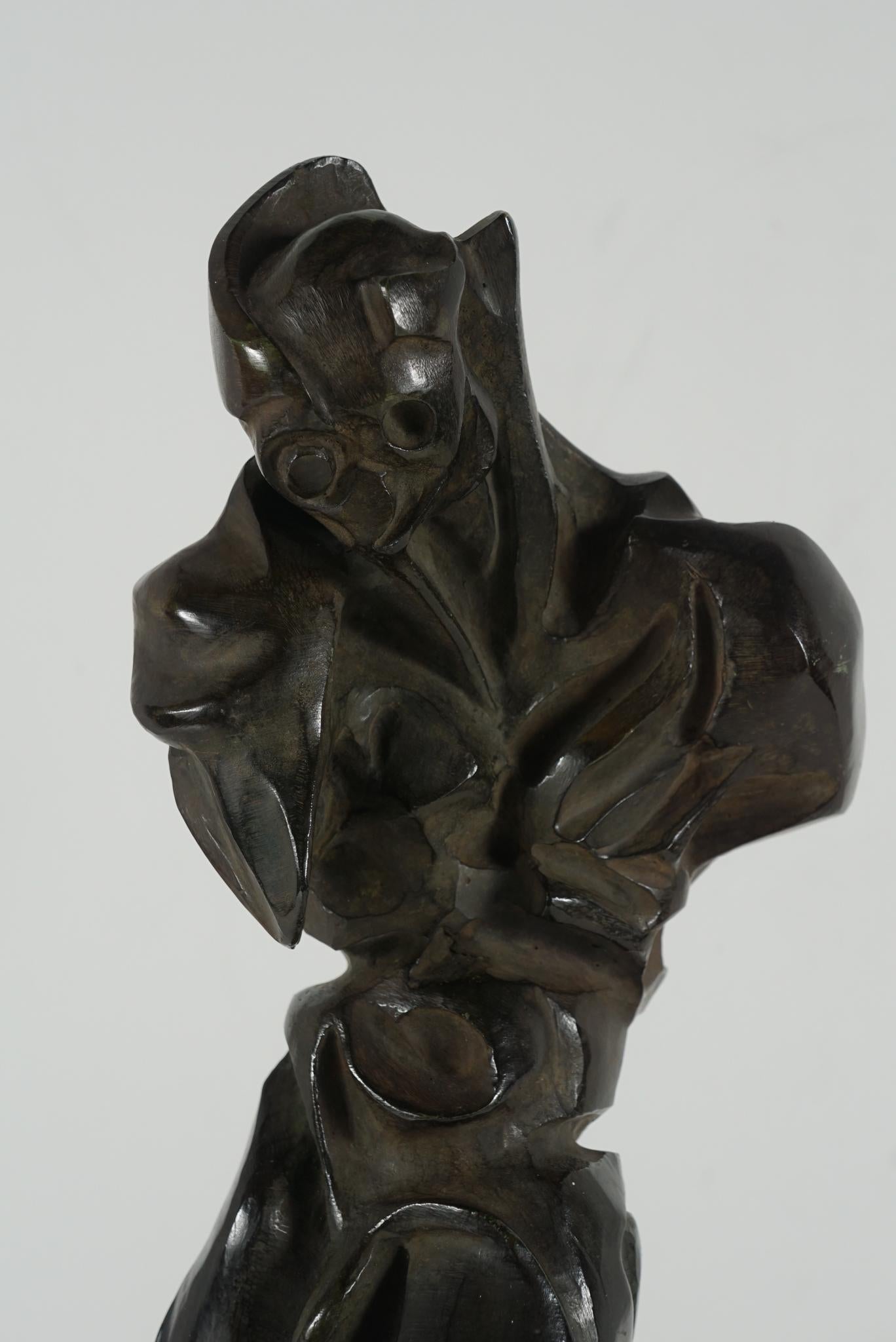 Contemporary Modern Bronze Figure by Manuel Fernandez For Sale