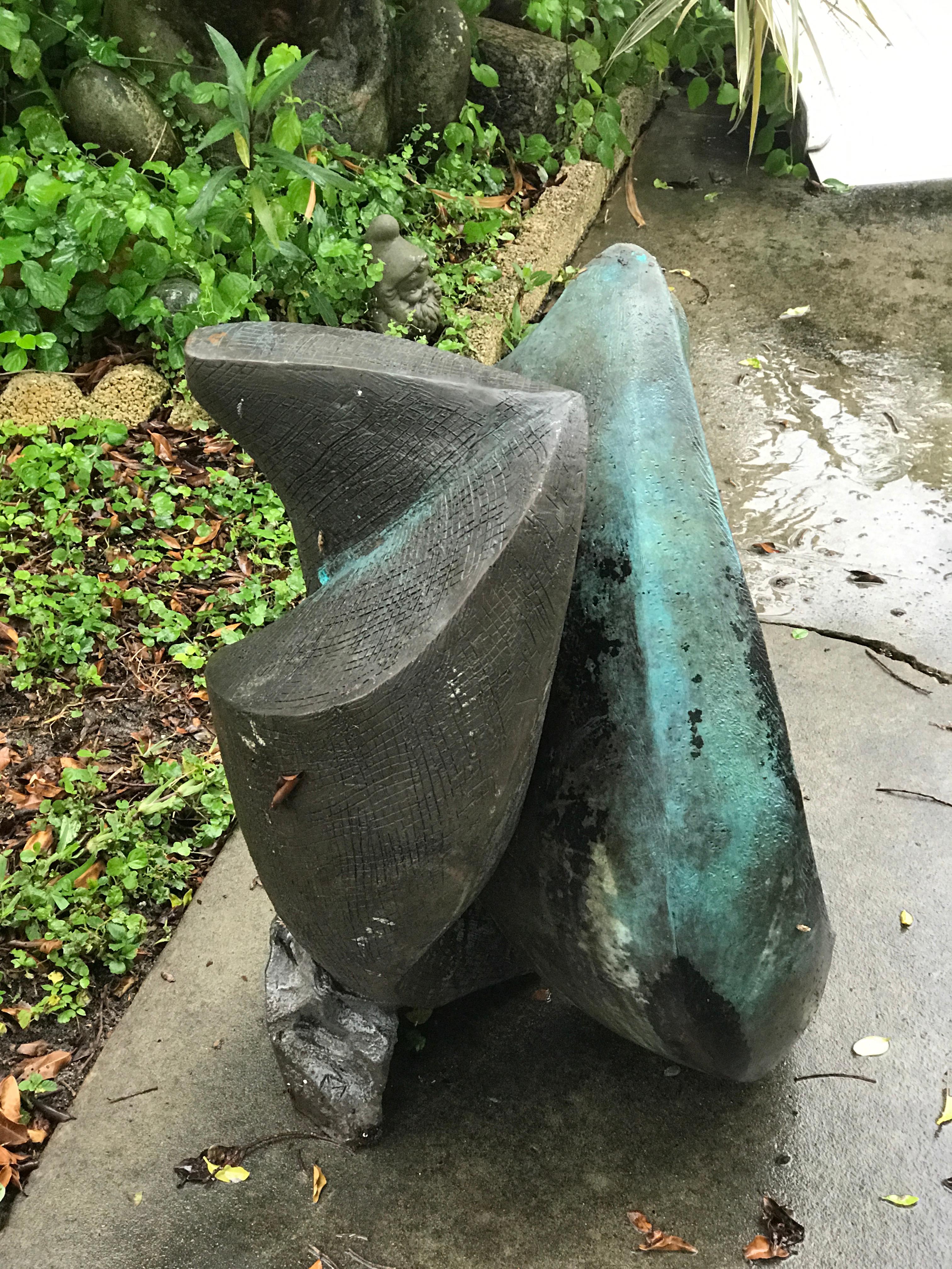 Modern Bronze Garden Sculpture 