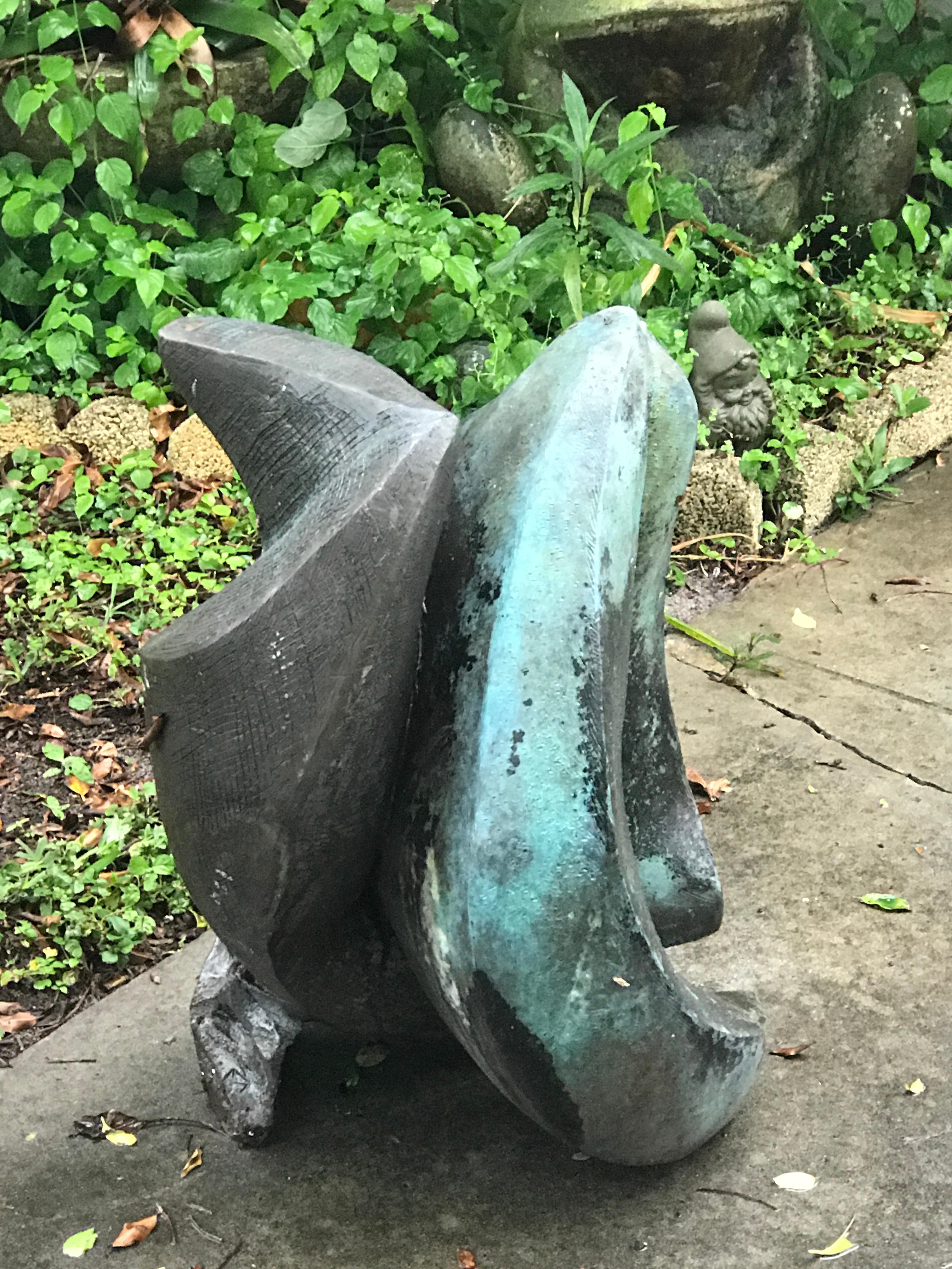 Modern Bronze Garden Sculpture 