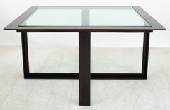 Modern Bronze Glass Top Square Center Table
