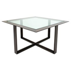 Modern Bronze Glass Top Square Center Table