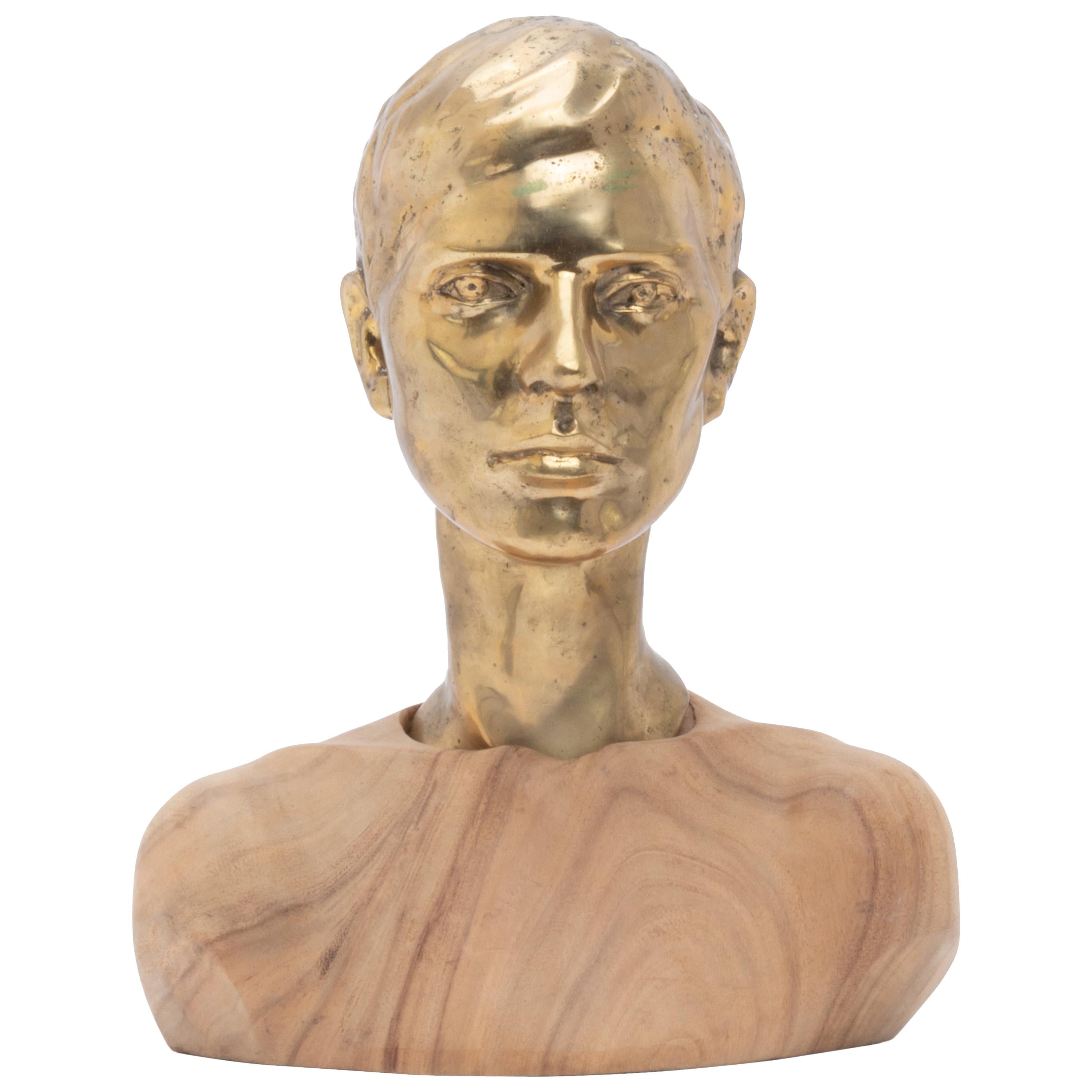 Modern Bronze & Mahogany Sculpture Developed by Universal Providers Studio, 2015 For Sale