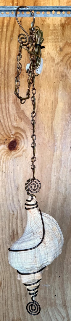 Modern Bronze Mounted Conch Shell Chandelier /Pendant