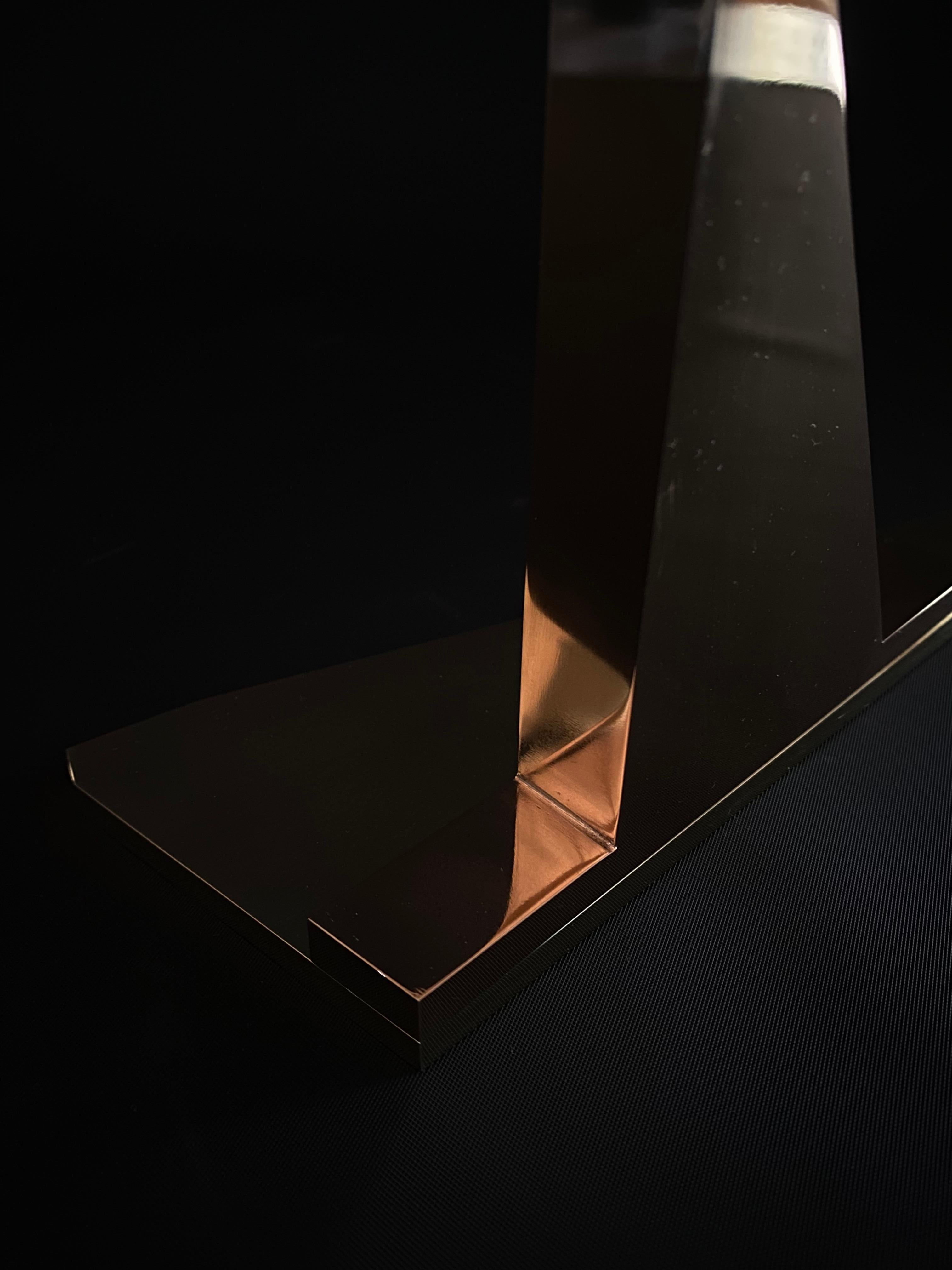 Modern bronze on brass sculptural object For Sale 3