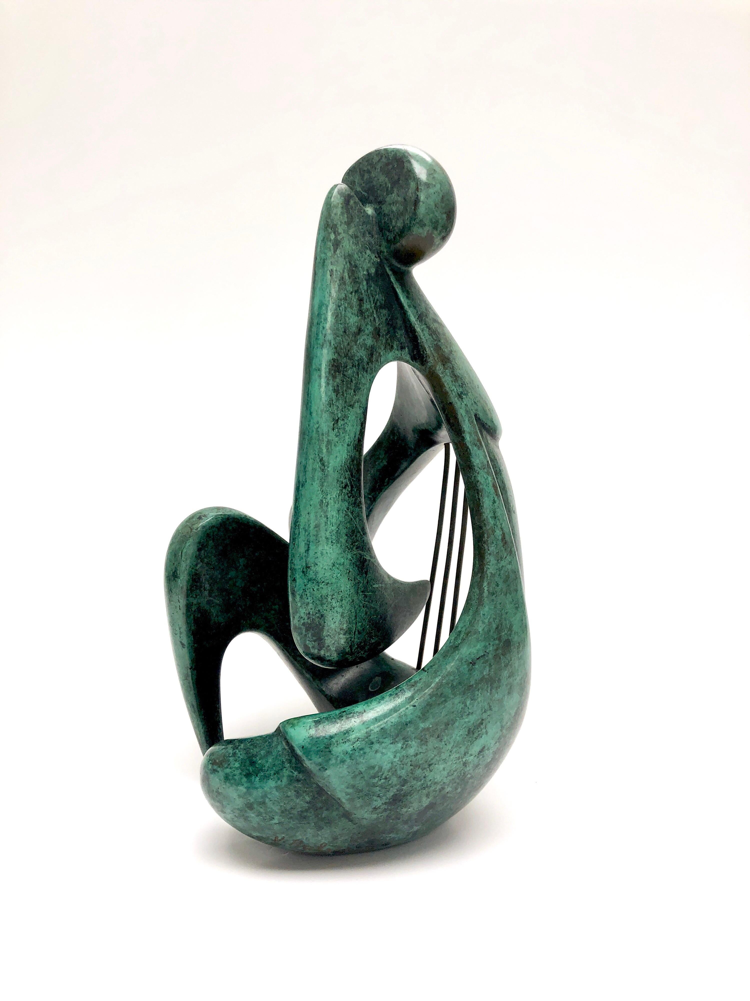 Israeli Modern Bronze Sculpture by Victor Halvani