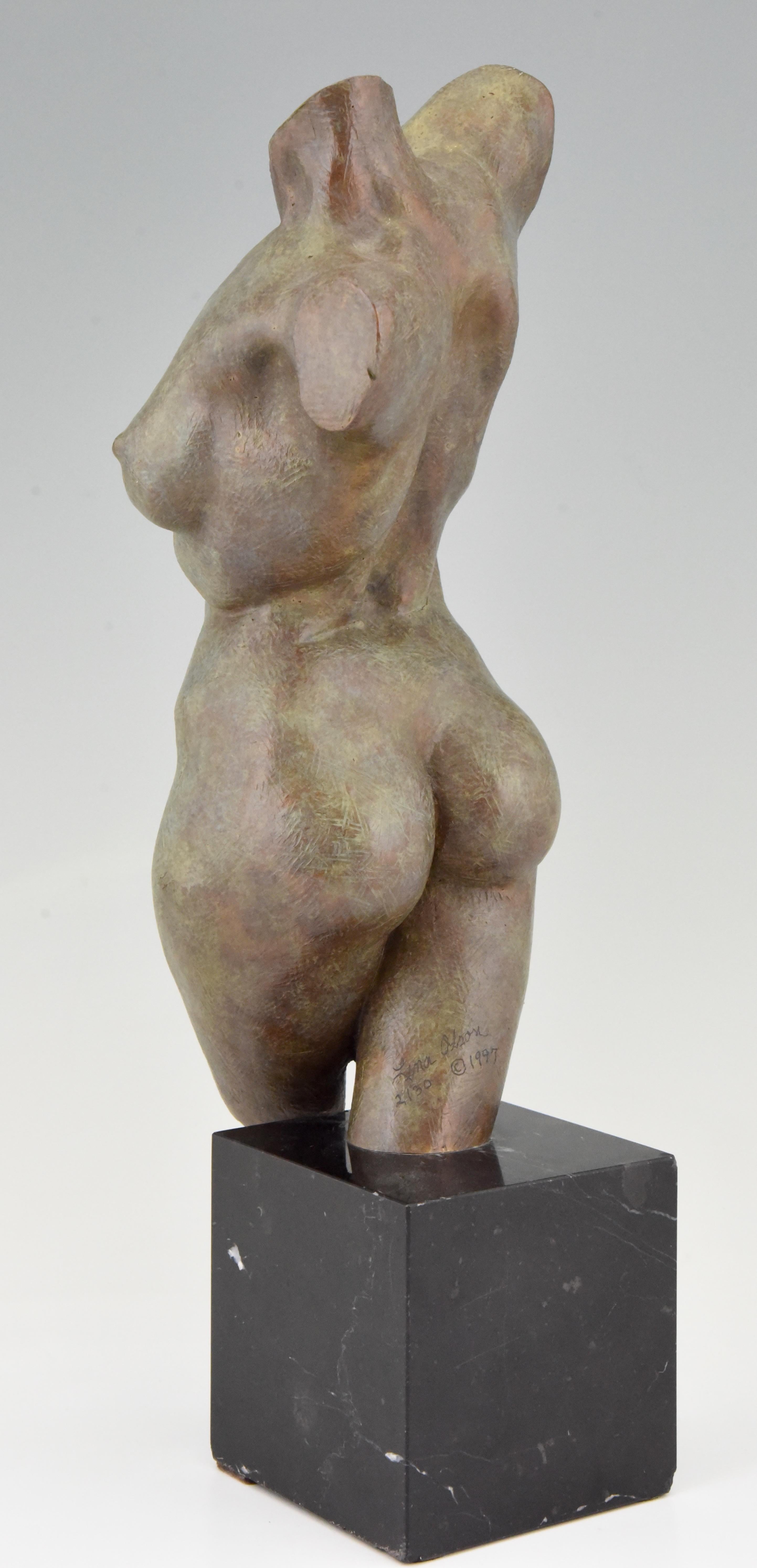 20th Century Modern Bronze Sculpture Female Torso Lena Gaylene Olson 1997
