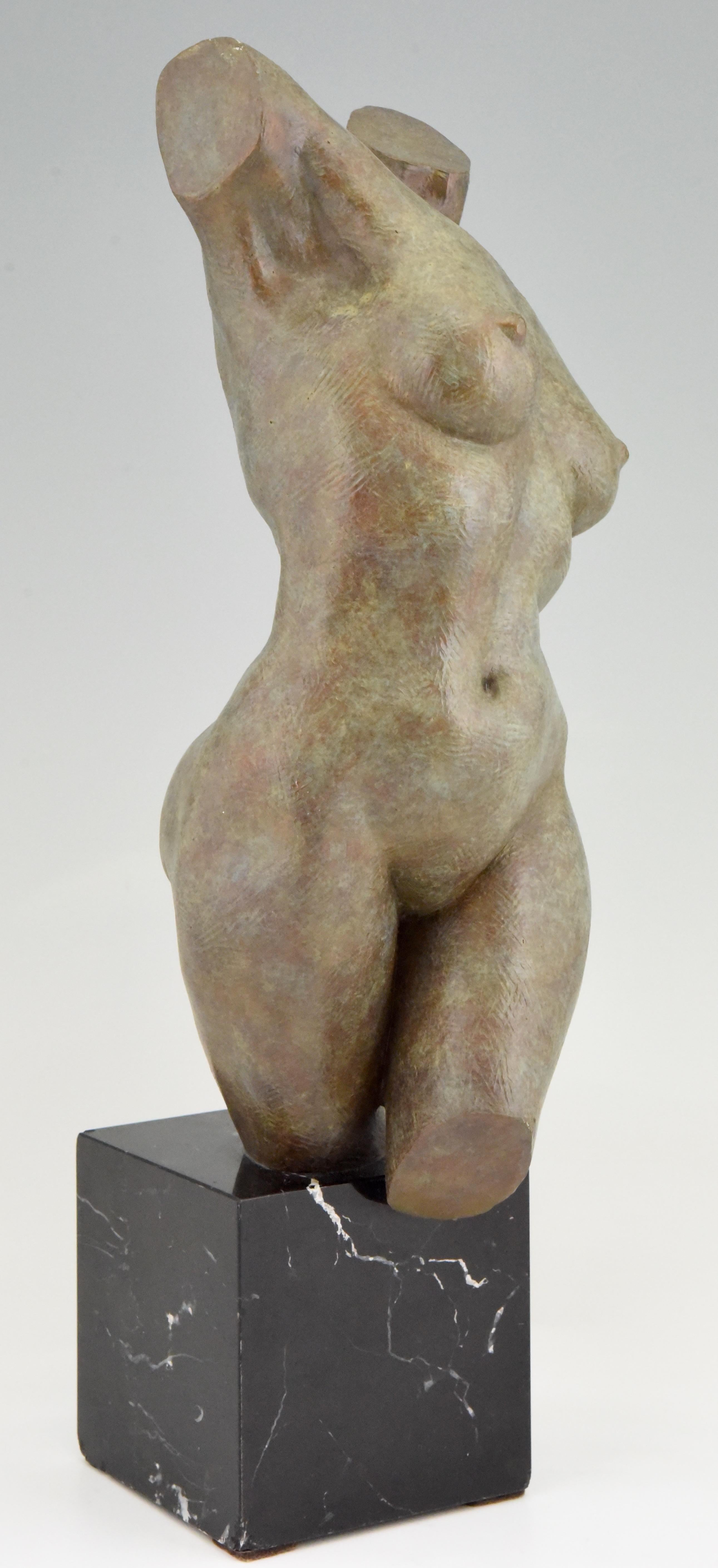 Modern Bronze Sculpture Female Torso Lena Gaylene Olson 1997 3