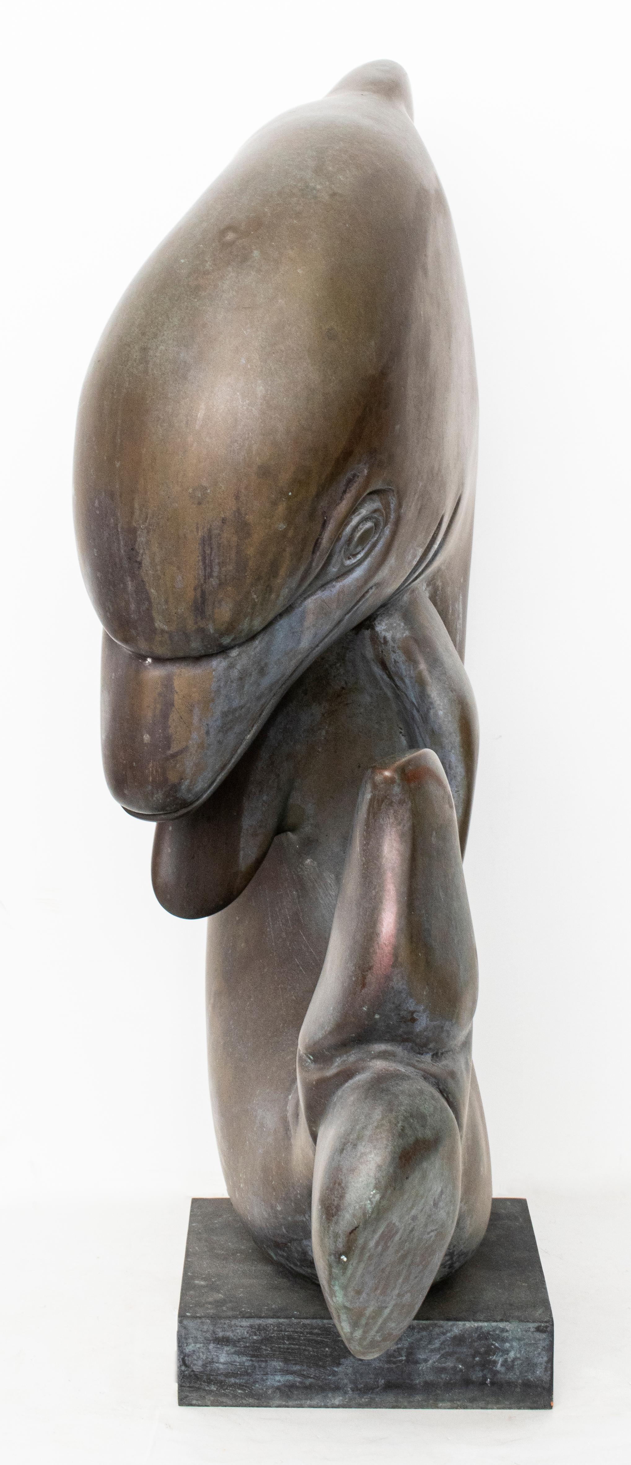 Unknown Modern Bronze Sculpture of a Dolphin