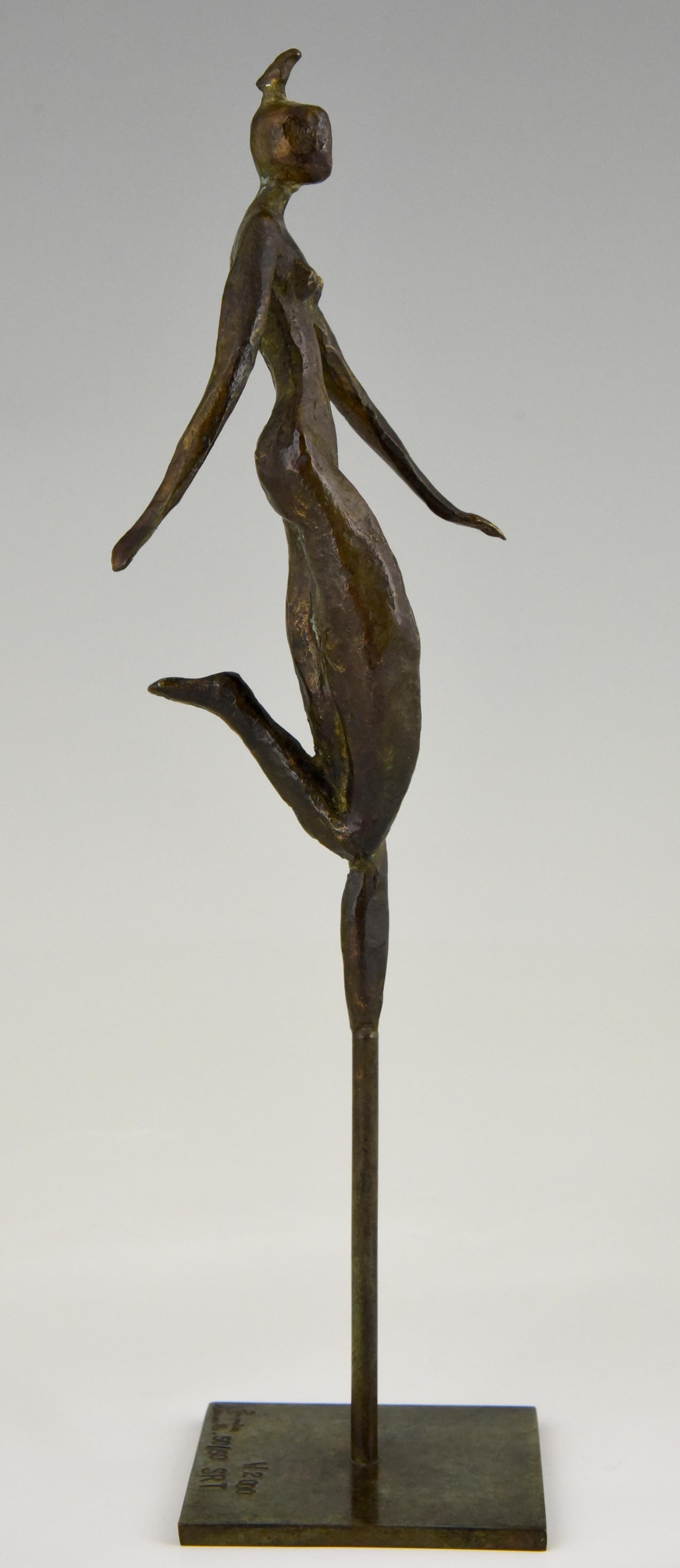 Moderne Bronzeskulpturen Tanzendes Paar Isabelle Calvetti Frankreich 2000 (21. Jahrhundert und zeitgenössisch)
