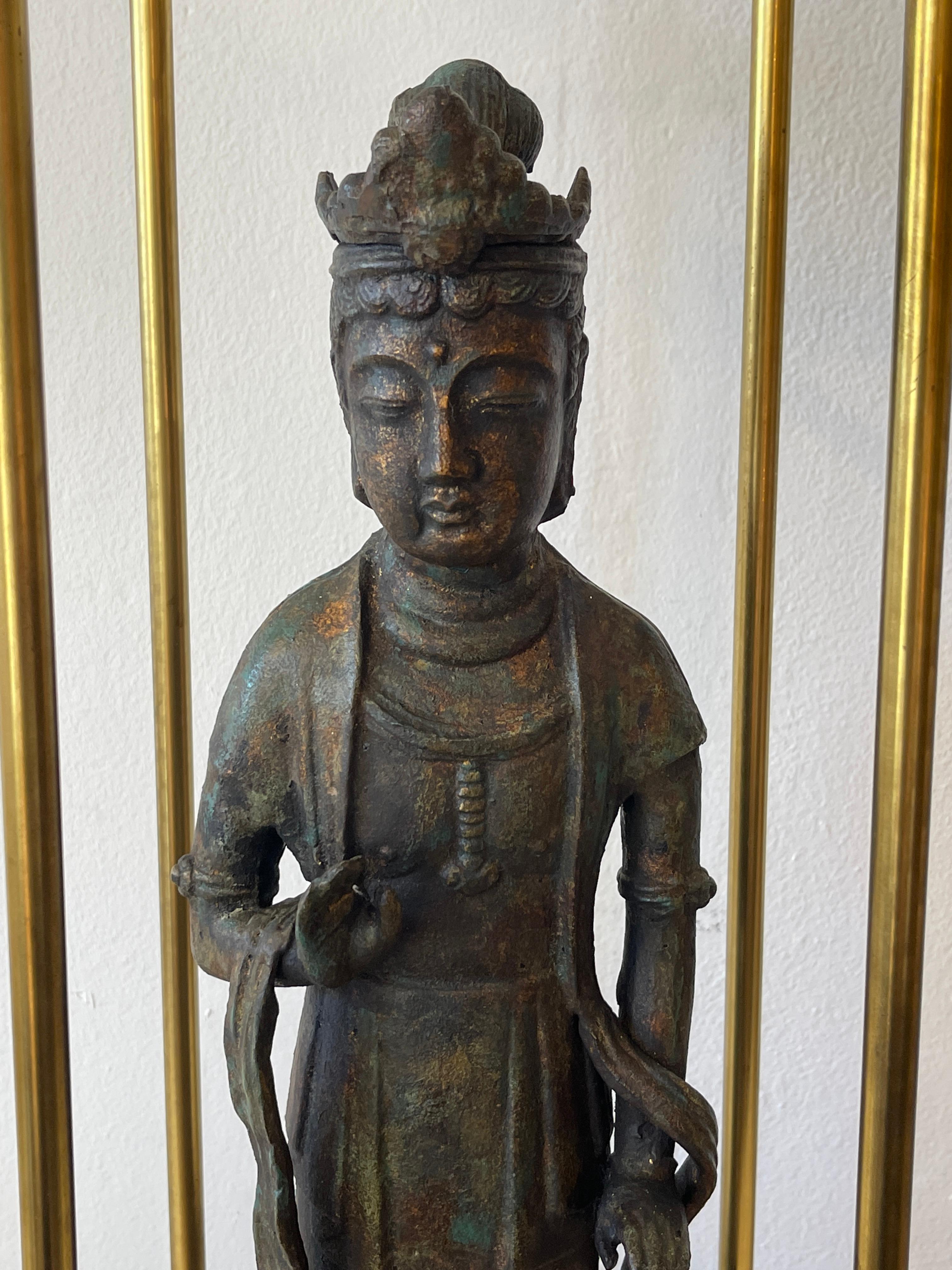 Modern Bronze Standing Figure of Guanyn Lamp, Attributed to Billy Haines 6