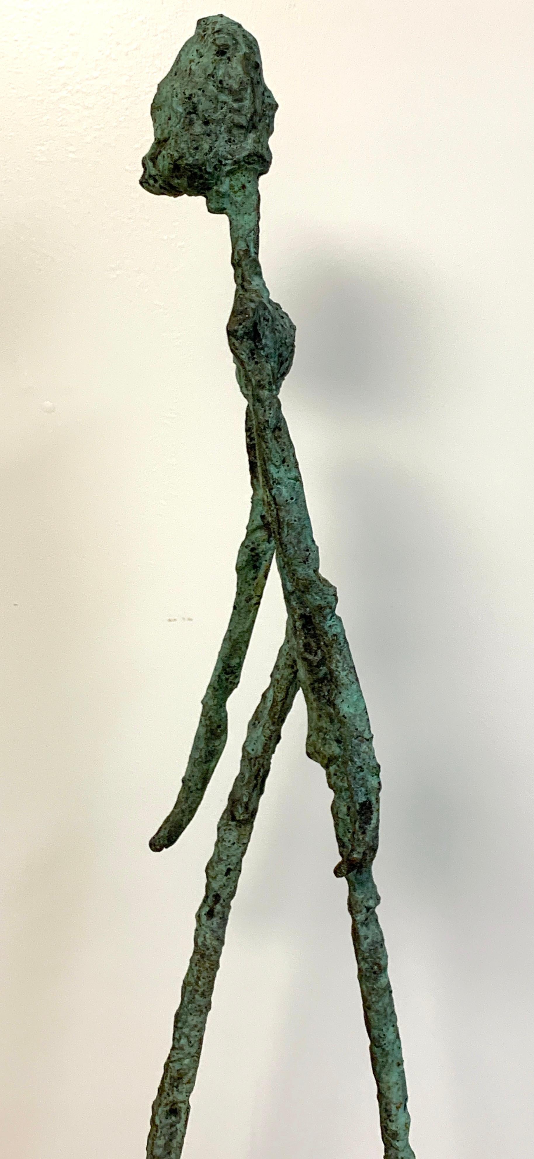 Modern Bronze 'Walking Man' Sculpture 1
