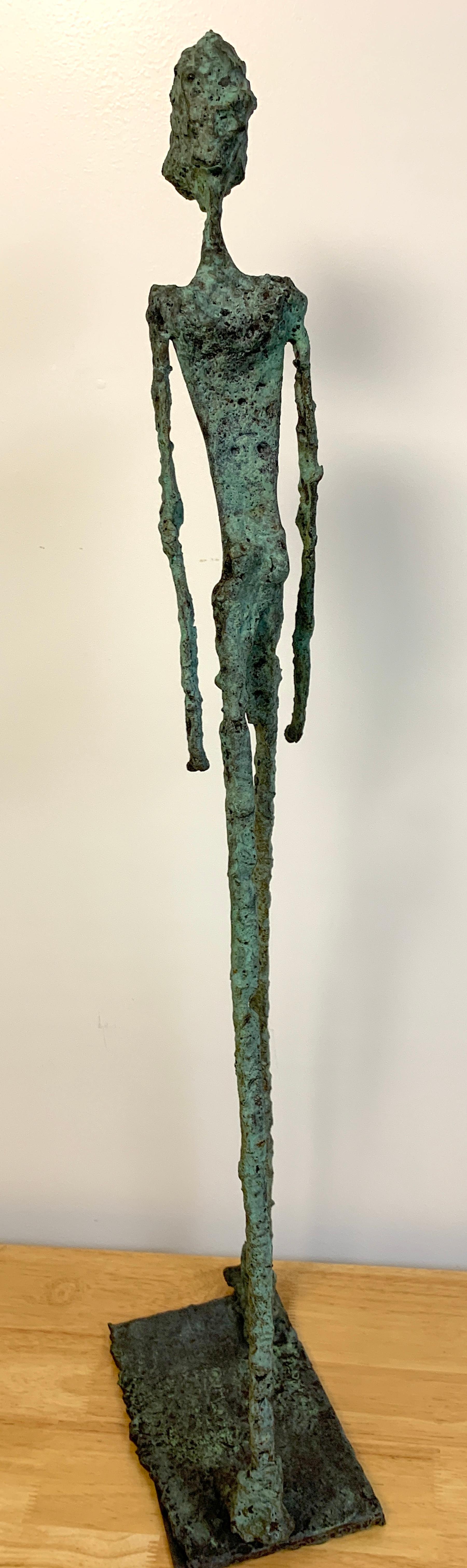 Modern Bronze 'Walking Man' Sculpture 3