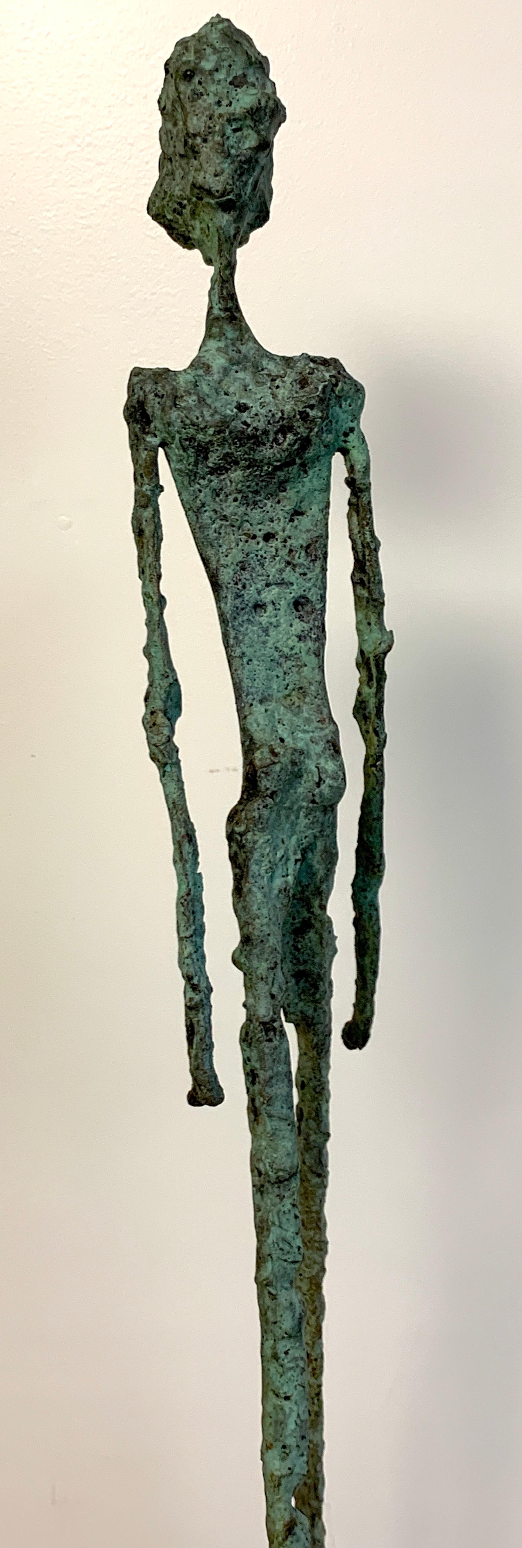 Modern Bronze 'Walking Man' Sculpture 4