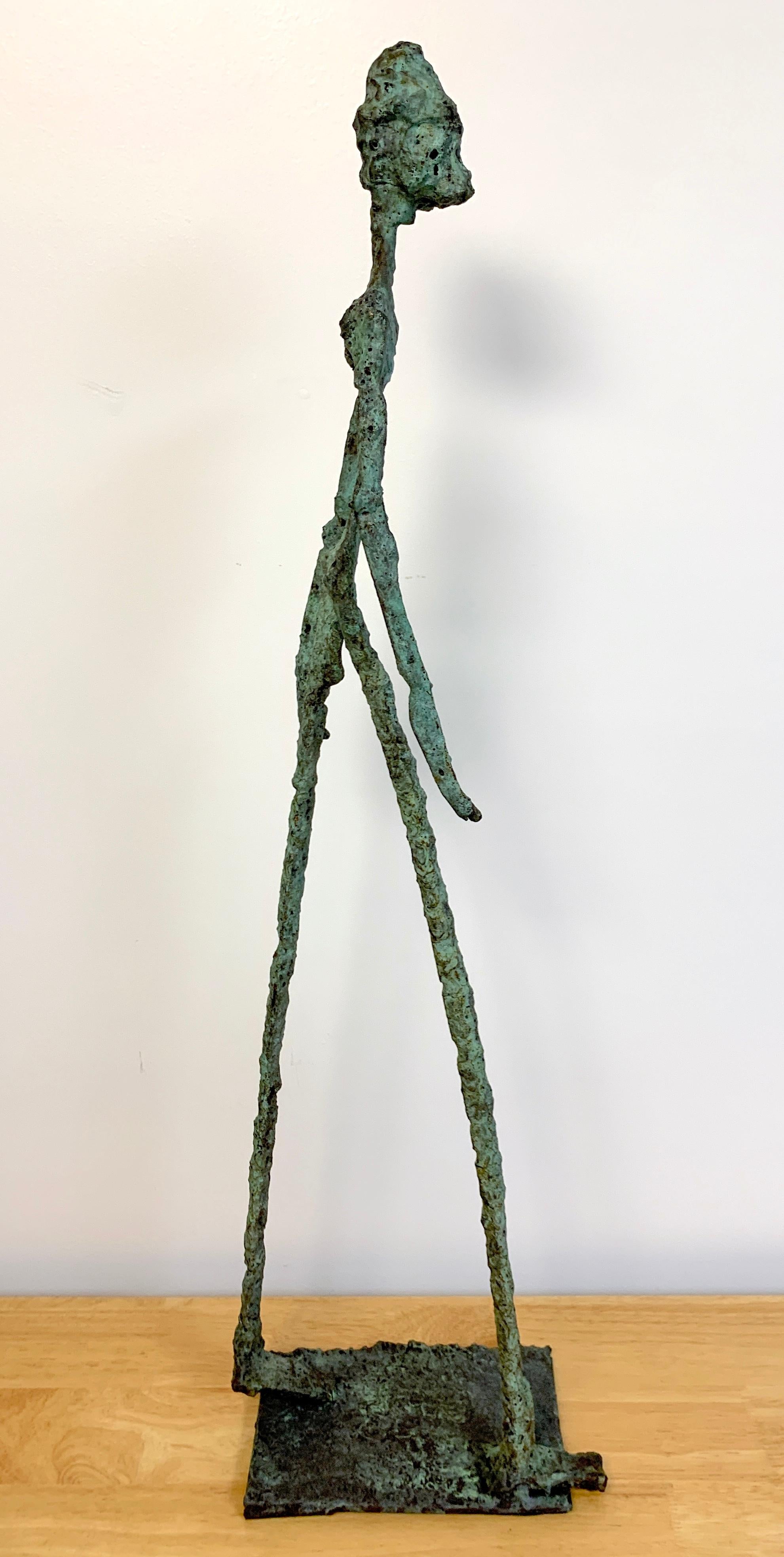 Modern Bronze 'Walking Man' Sculpture 6