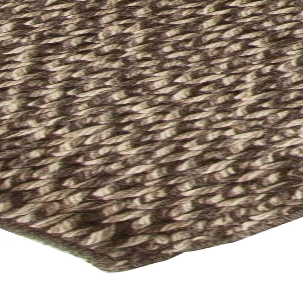 Runner moderno in lana marrone e beige fatto a mano da Doris Leslie Blau In condizioni Nuovo in vendita a New York, NY