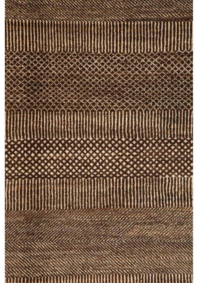 Moderno Tappeto persiano moderno in lana marrone e crema, 8' x 10' in vendita