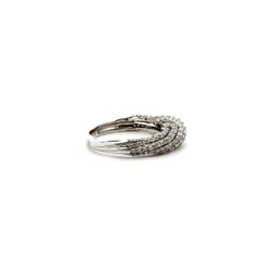Modern Brown Diamond White Gold 18K Every Day Ring for Her