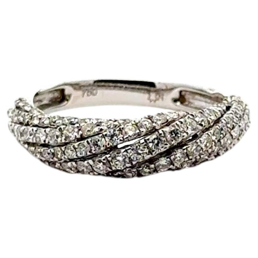 Modern Brown Diamond White Gold 18K Every Day Ring for Her For Sale