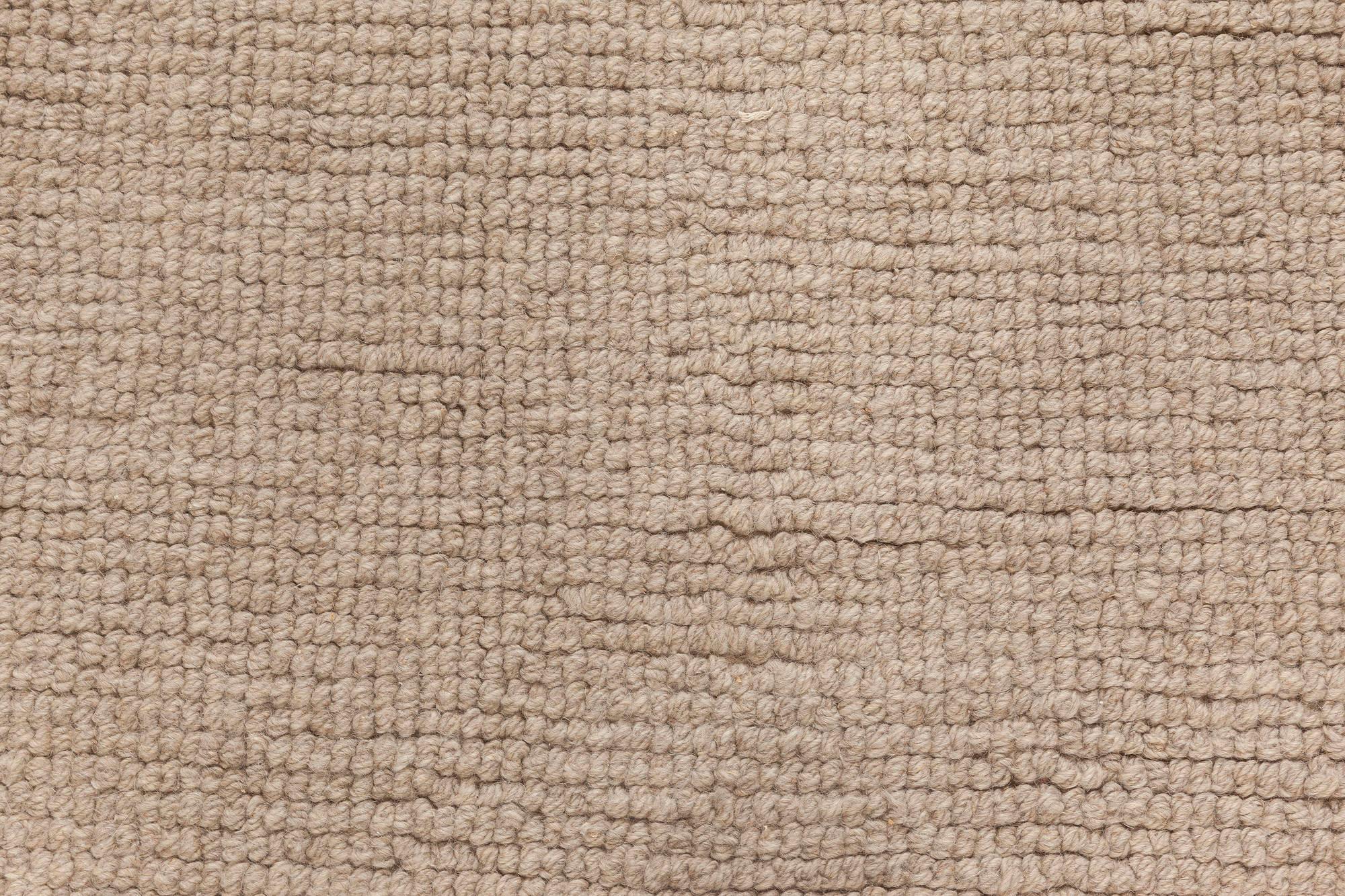 Indian Modern Brown Flat-Weave Wool Rug by Doris Leslie Blau For Sale