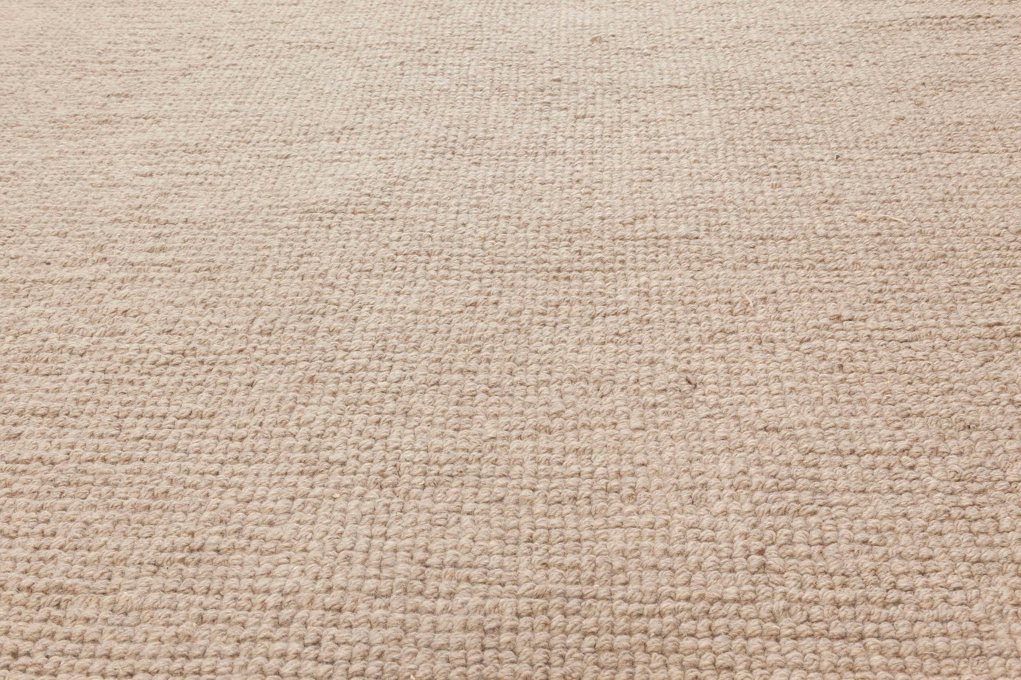 Indien Tapis moderne en laine marron à tissage plat de Doris Leslie Blau en vente