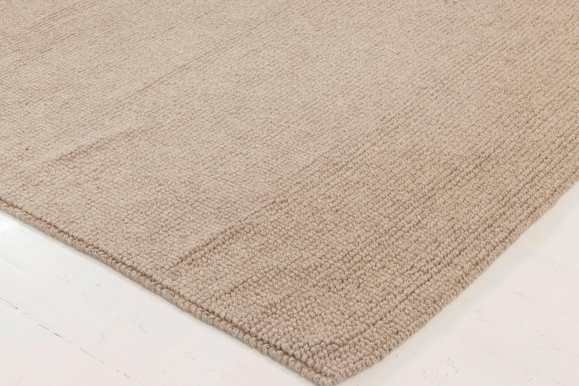 Contemporary Modern Brown Flat-Weave Wool Rug by Doris Leslie Blau For Sale