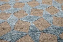 Tapis en laine et soie noué à la main, motif géométrique, par Apadana, Népal