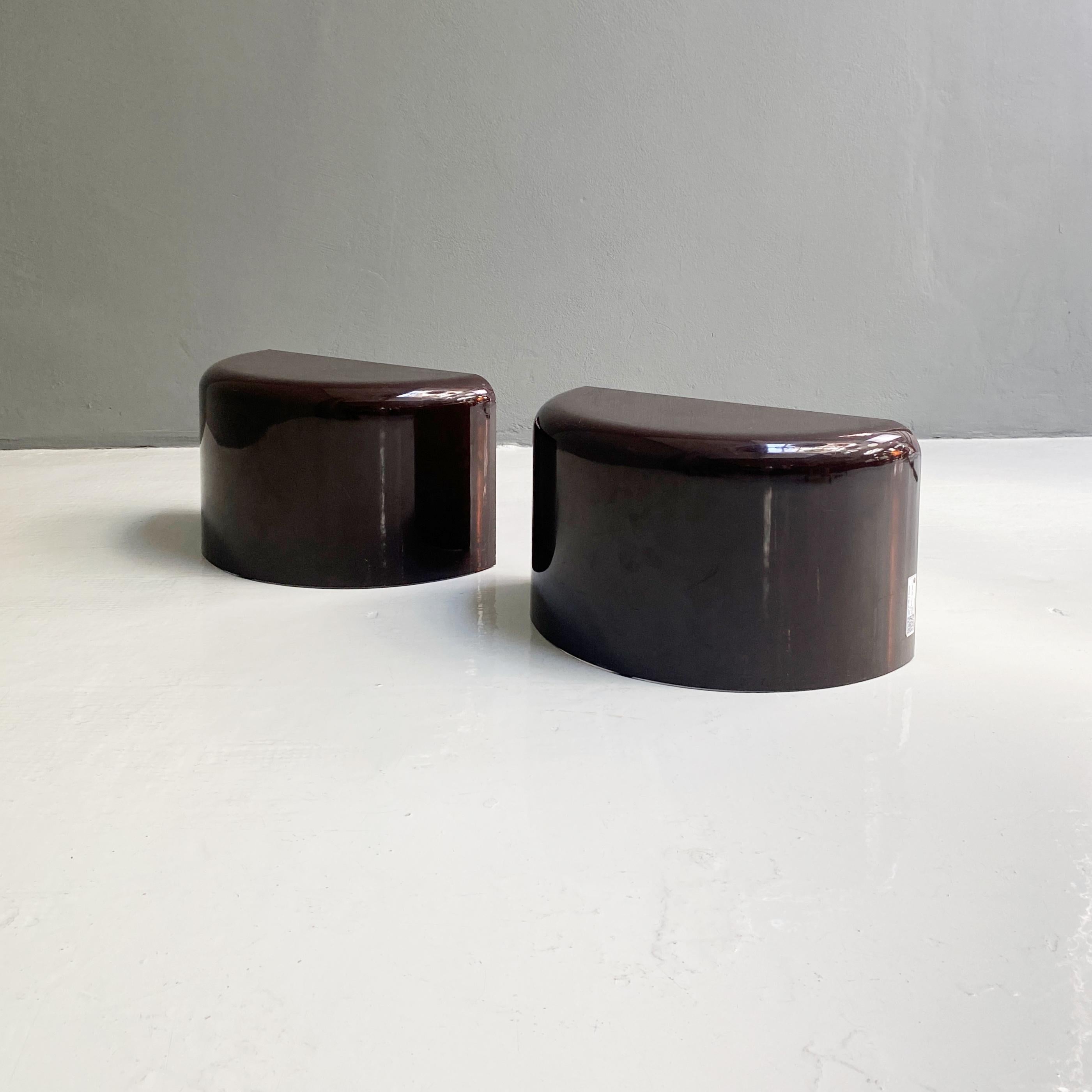 Modern Brown Plastic Table by Alberto Rosselli and Isao Hosoe for Bilumen, 1980s For Sale 5