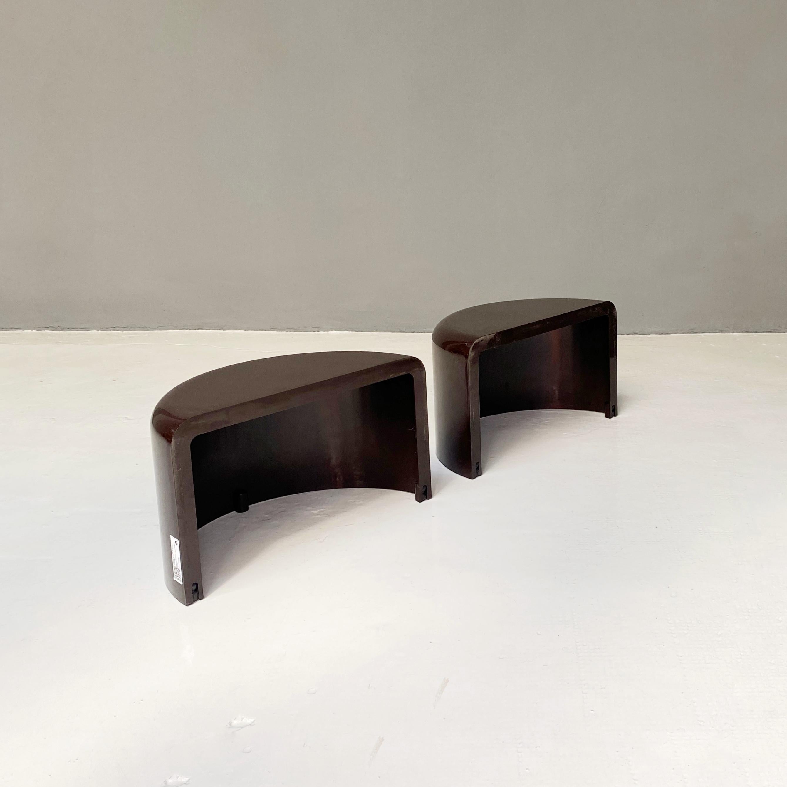 Modern Brown Plastic Table by Alberto Rosselli and Isao Hosoe for Bilumen, 1980s For Sale 8