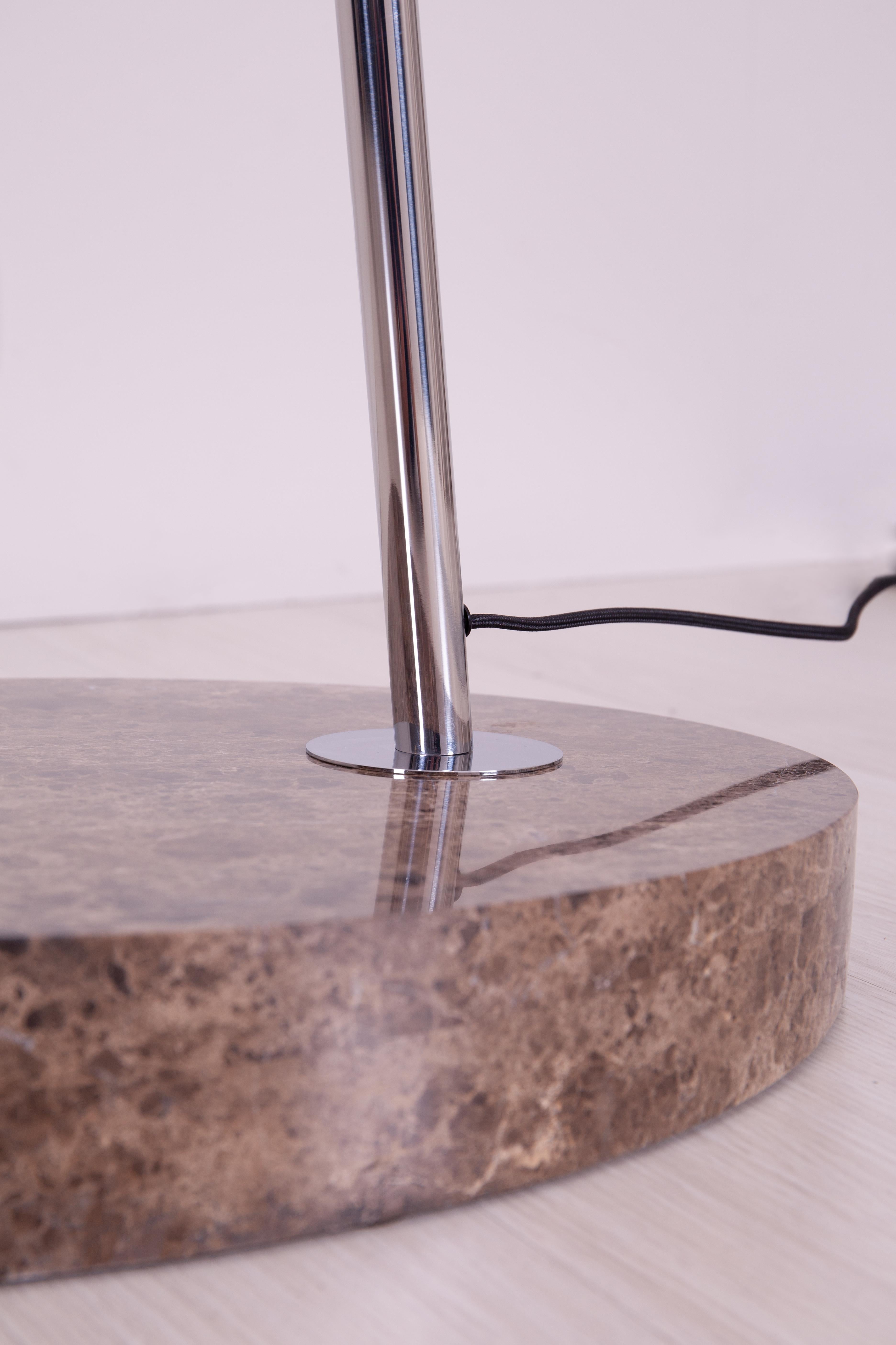 Modern Brown Sublime Arc Floor Lamp, Marble, Handmade in Portugal by Greenapple In New Condition For Sale In Lisboa, PT