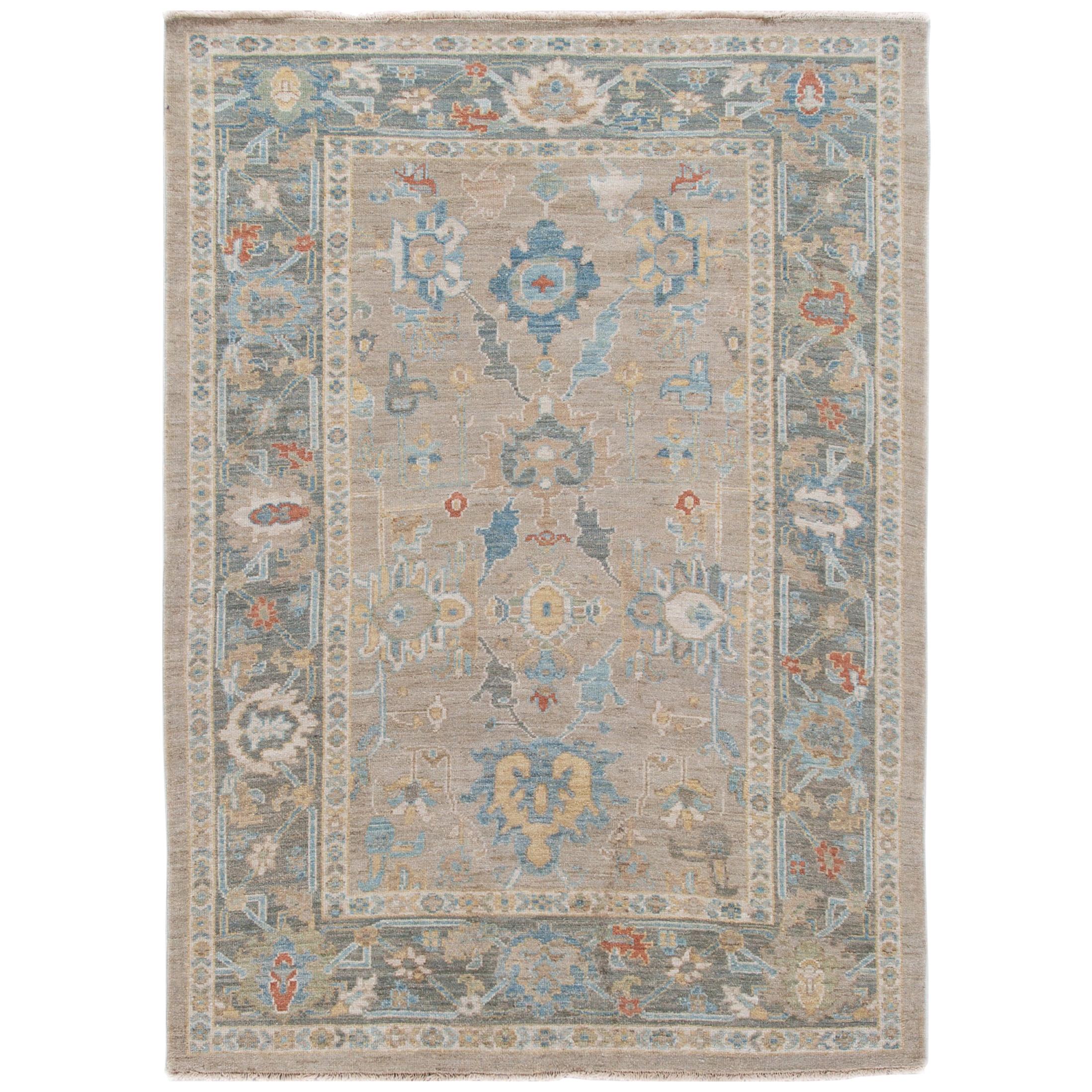 Sultanabad Carpet, Handmade Wool Carpet For Sale at 1stDibs