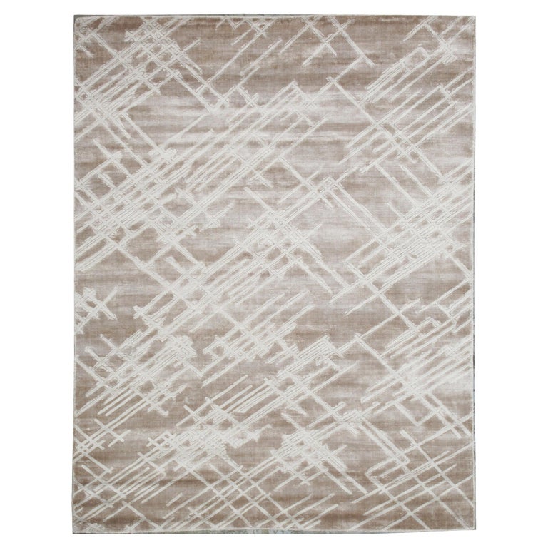 Brown Textured Rug Modern Brown Textured Rug For Sale at 1stDibs