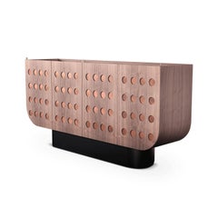 Armadio moderno in legno marrone noce bronzo