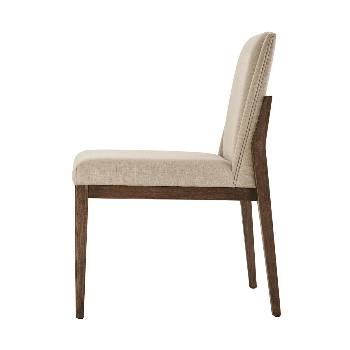 Vietnamese Modern Brushed Beech Dining Chair For Sale
