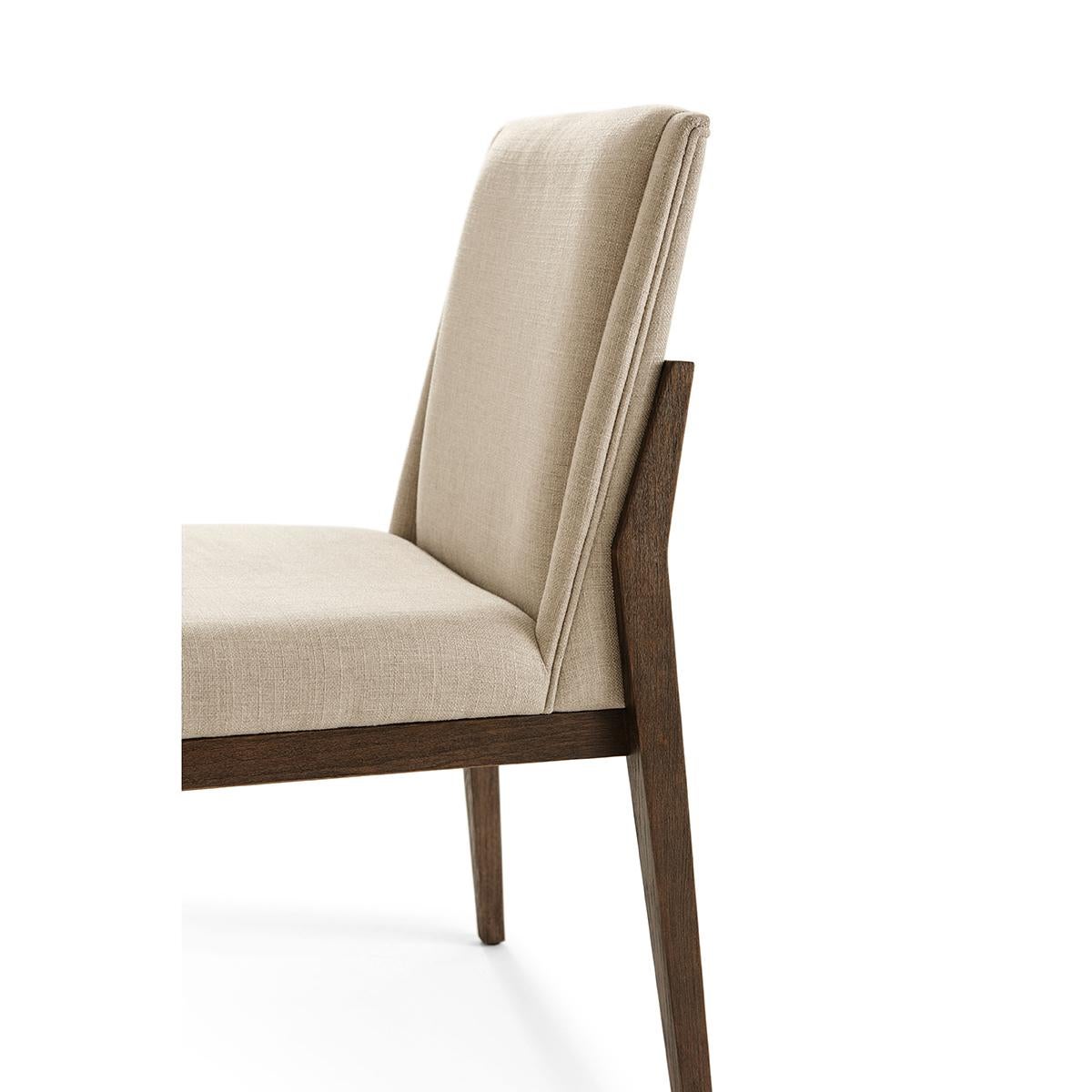 Modern Brushed Beech Dining Chair In New Condition For Sale In Westwood, NJ