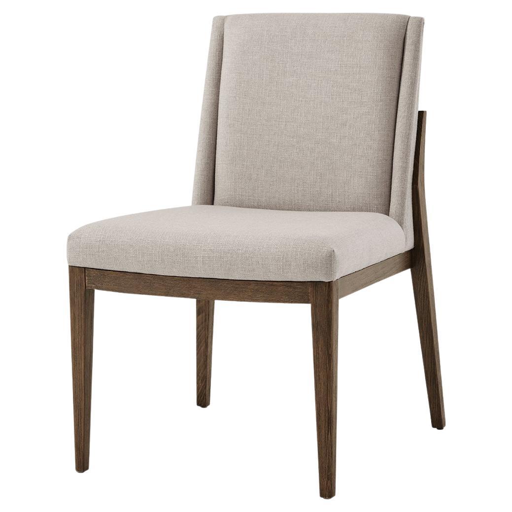Modern Brushed Beech Dining Chair For Sale