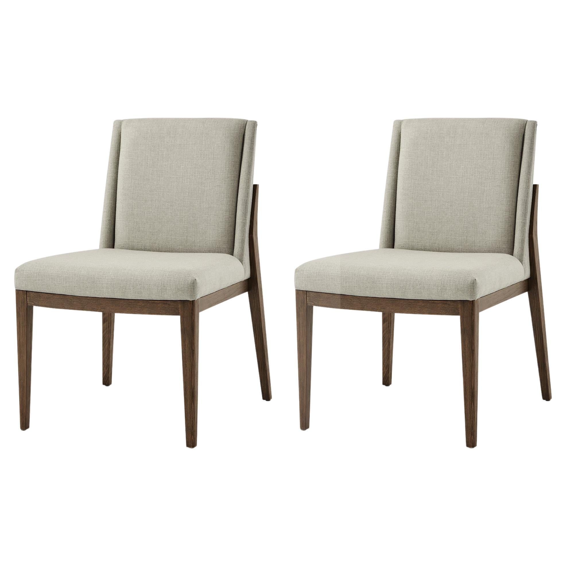 Modern Brushed Beech Dining Chairs