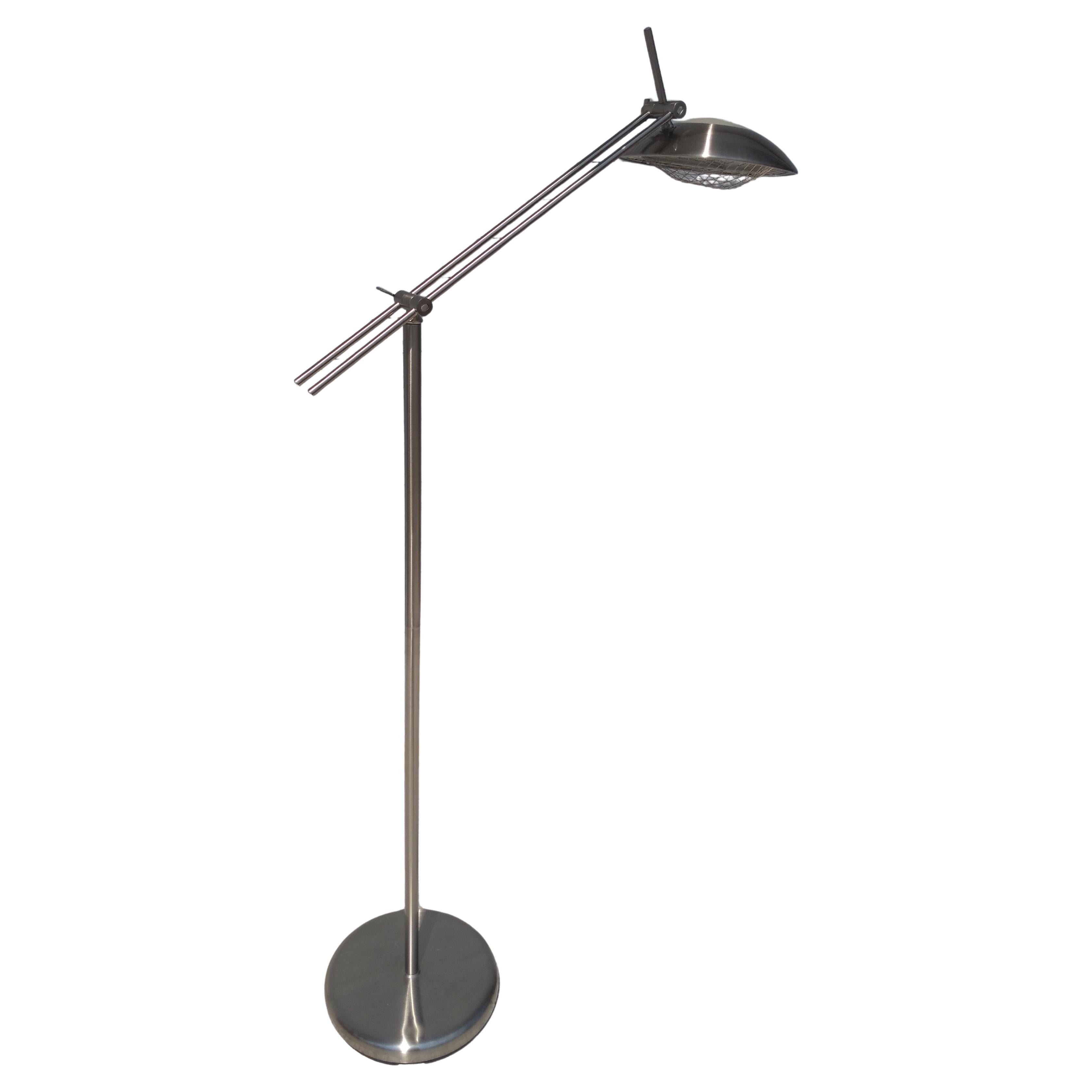 Modern Brushed Nickel Adjustable Floor Lamp
