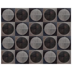 Modern Brutalist Art Wall Decoration in Metal Black and Silver, 1960s, Belgium