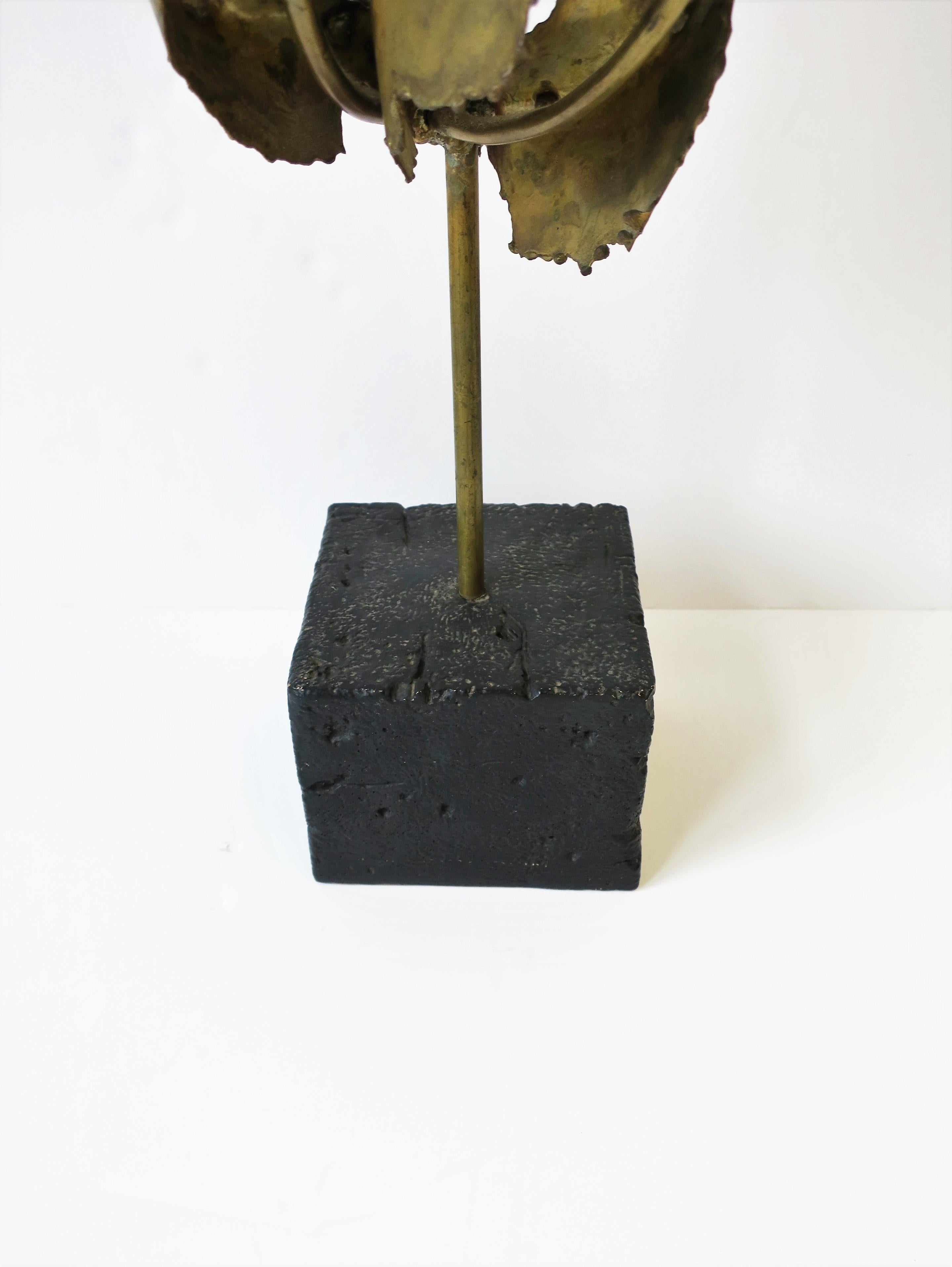 Midcentury Brutalist Brass Sculpture, circa 1960s For Sale 14
