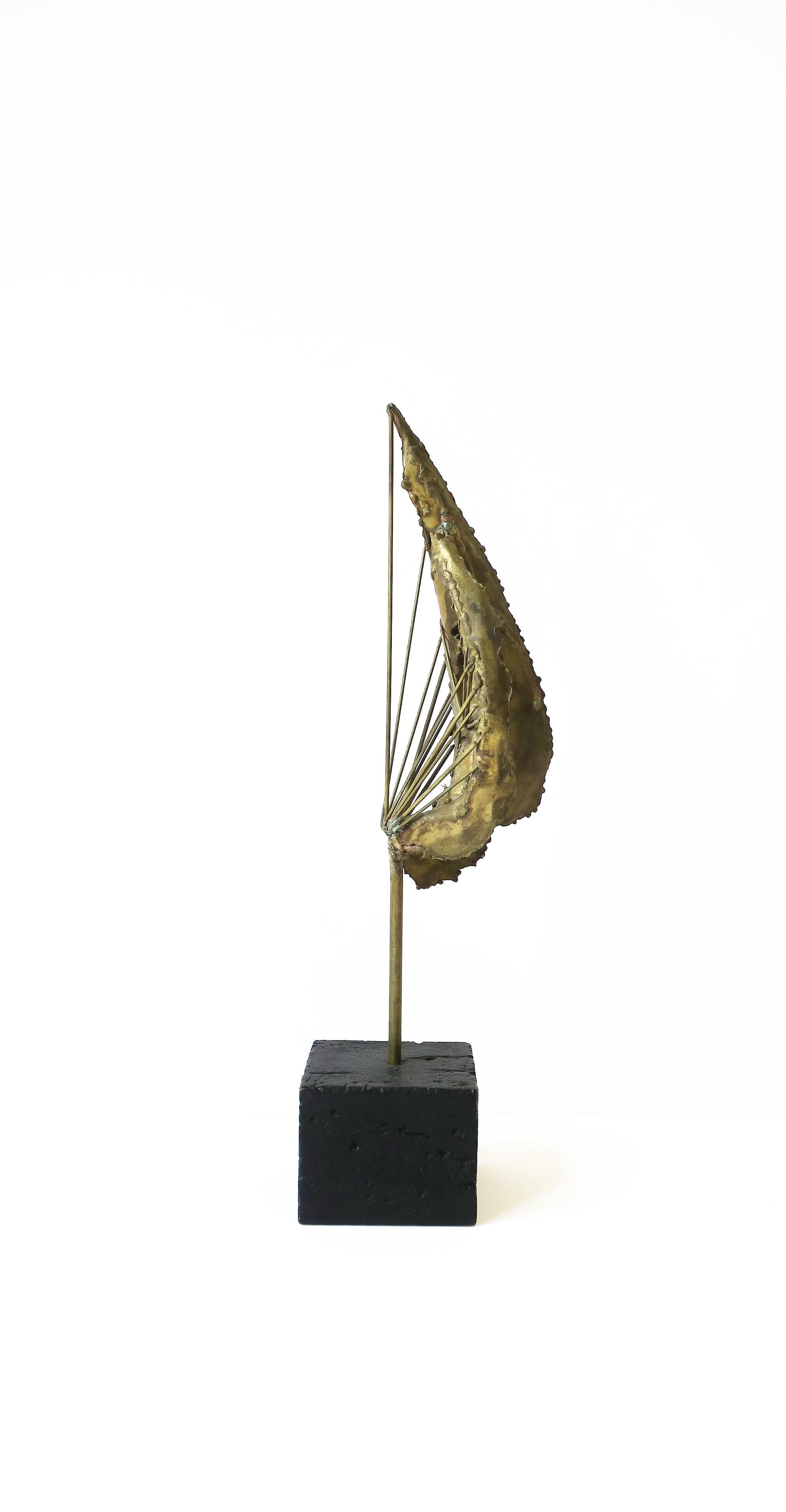 Midcentury Brutalist Brass Sculpture, circa 1960s For Sale 10