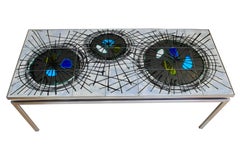 Modern Brutalist Ceramic Tile Coffee Table by Belgian Artist Juliette Belarti