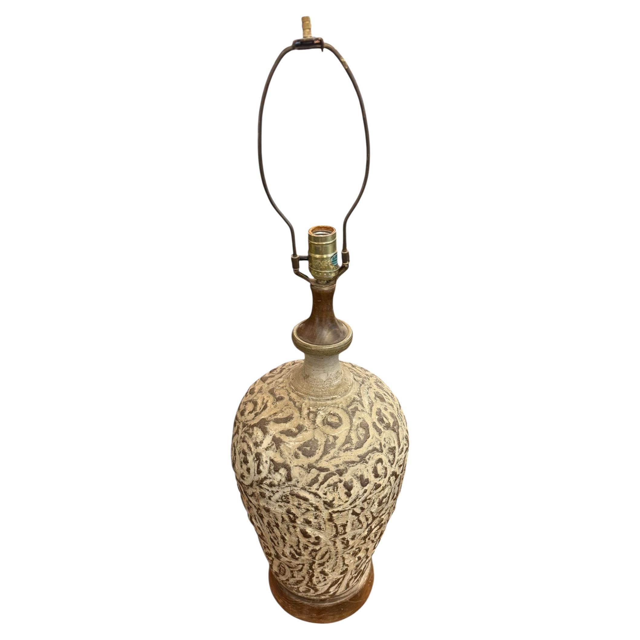 Modern Brutalist Form Clay Table Lamp Clay Table Lamp