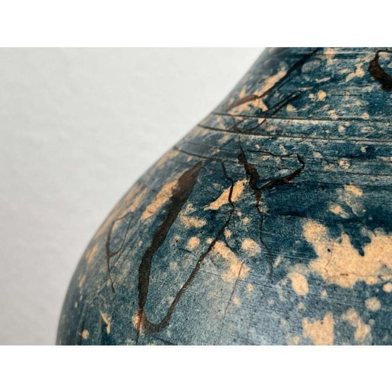 Moderne brutalistische deutsche Studio Pottery Vase von Gerhard Liebenthron, 1975 im Angebot 6