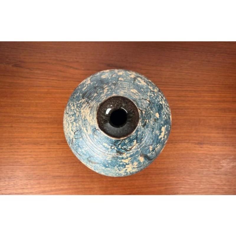 Moderne brutalistische deutsche Studio Pottery Vase von Gerhard Liebenthron, 1975 im Zustand „Gut“ im Angebot in Hamburg, DE