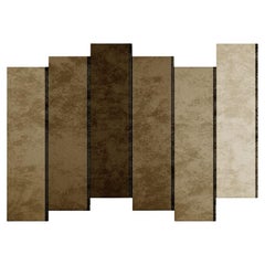 Modern Brutalist Irregular Shape Rug Geometric Pattern Beige, Sand, Brown, Black