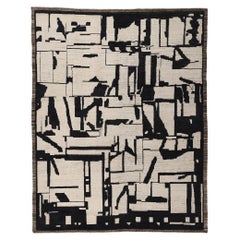 Modern Brutalist Moroccan Area Rug, Brutalism Meets Abstract Expressionism