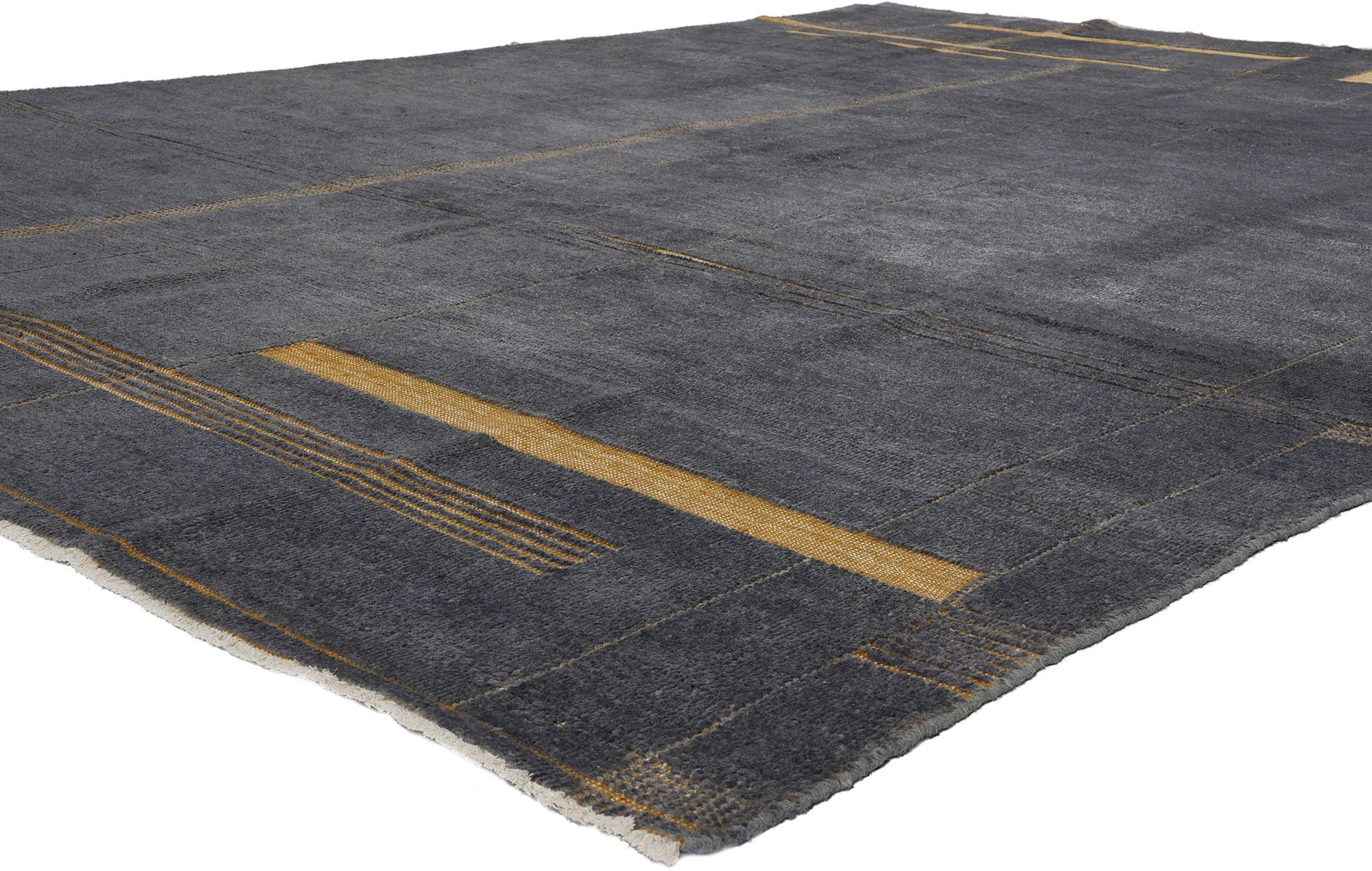 Modern Brutalist Moroccan Rug, Minimalist Brutalism Meets Organic Modern In New Condition For Sale In Dallas, TX